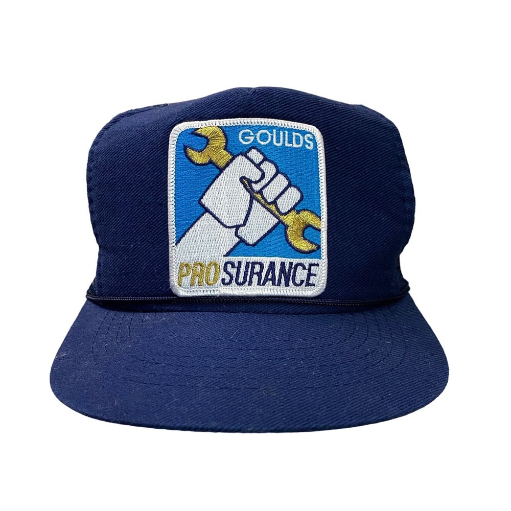 Goulds Prosurance Vintage Trucker Hat Blue Snapback Handyman Construction